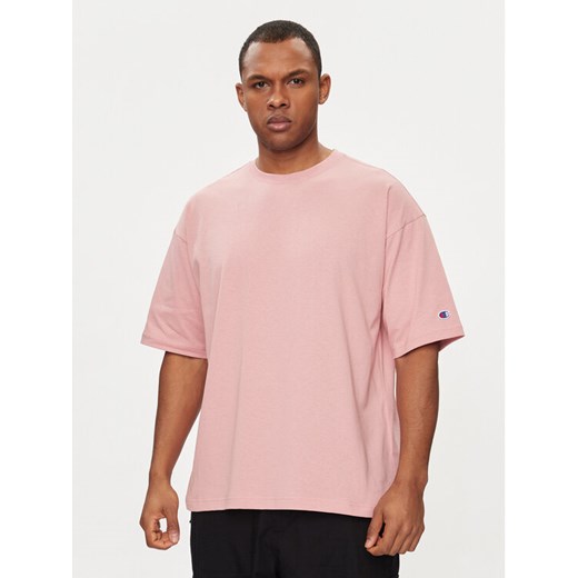 Champion T-Shirt 220017 Różowy Standard Fit ze sklepu MODIVO w kategorii T-shirty męskie - zdjęcie 182623947