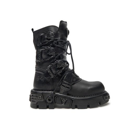 NEW ROCK Glany M-391-S18 Czarny ze sklepu MODIVO w kategorii Workery damskie - zdjęcie 182624115