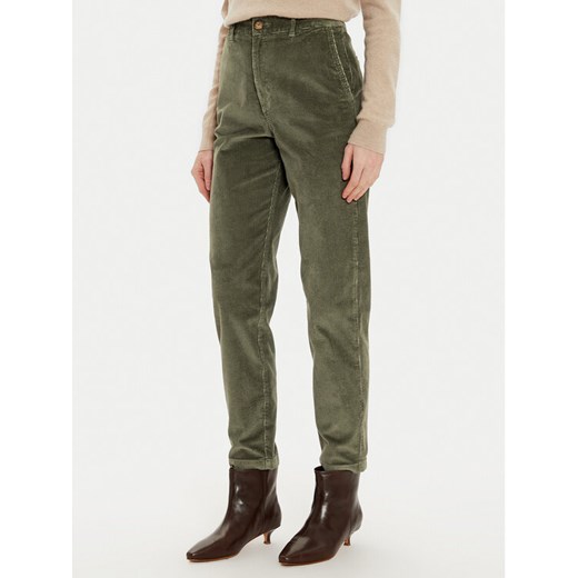 United Colors Of Benetton Spodnie materiałowe 4ZENDF07H Khaki Relaxed Fit ze sklepu MODIVO w kategorii Spodnie damskie - zdjęcie 182624147