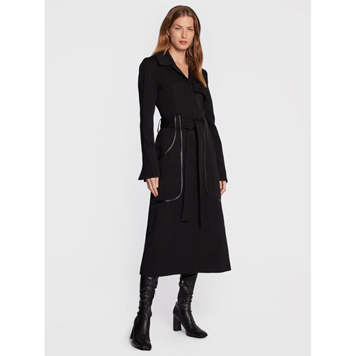 Victoria Victoria Beckham Płaszcz wełniany 1322WCT003765A Czarny Regular Fit ze sklepu MODIVO w kategorii Płaszcze damskie - zdjęcie 182624149