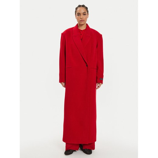 Herskind Płaszcz wełniany Drew 5381158 Czerwony Regular Fit ze sklepu MODIVO w kategorii Płaszcze damskie - zdjęcie 182624156
