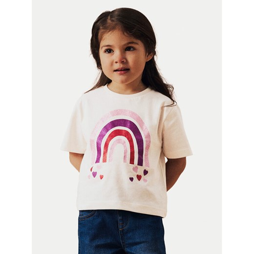 NAME IT T-Shirt Betria 13238045 Écru Regular Fit ze sklepu MODIVO w kategorii Bluzki dziewczęce - zdjęcie 182624158