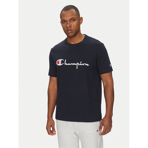 Champion T-Shirt 221621 Granatowy Standard Fit ze sklepu MODIVO w kategorii T-shirty męskie - zdjęcie 182624175