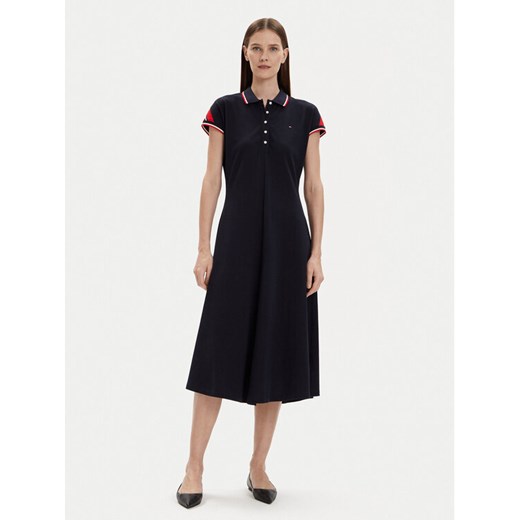 Tommy Hilfiger Sukienka codzienna WW0WW41269 Granatowy Regular Fit ze sklepu MODIVO w kategorii Sukienki - zdjęcie 182624189