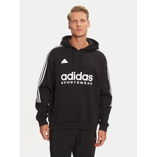 adidas Bluza House of Tiro IW5936 Czarny Loose Fit ze sklepu MODIVO w kategorii Bluzy męskie - zdjęcie 182624256