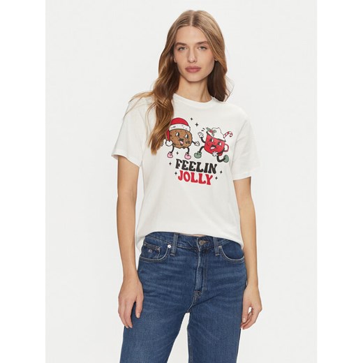 ONLY T-Shirt Rosie 15332339 Biały Regular Fit ze sklepu MODIVO w kategorii Bluzki damskie - zdjęcie 182624415
