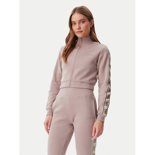 Guess Bluza V3RQ12 KB3P2 Brązowy Regular Fit ze sklepu MODIVO w kategorii Bluzy damskie - zdjęcie 182624586