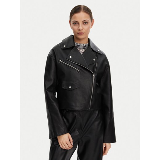 HUGO Ramoneska Laridas 50533803 Czarny Regular Fit ze sklepu MODIVO w kategorii Kurtki damskie - zdjęcie 182624768