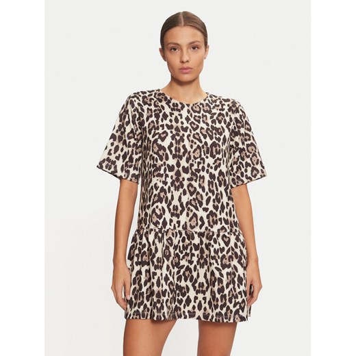 Gina Tricot Sukienka codzienna 24447 Brązowy Regular Fit ze sklepu MODIVO w kategorii Sukienki - zdjęcie 182624778