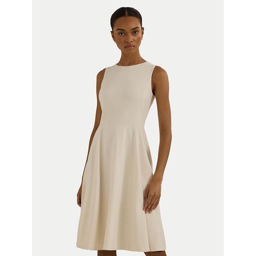 LAUREN RALPH LAUREN Sukienka codzienna 250851951004 Écru Regular Fit ze sklepu MODIVO w kategorii Sukienki - zdjęcie 182624838