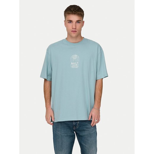 Only & Sons T-Shirt Malik 22029484 Niebieski Relaxed Fit ze sklepu MODIVO w kategorii T-shirty męskie - zdjęcie 182624865