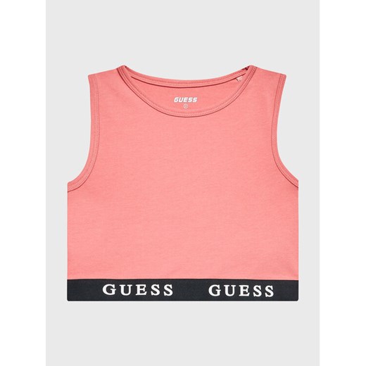 Guess Top J2YI34 KABR0 Różowy Slim Fit ze sklepu MODIVO w kategorii Bluzki dziewczęce - zdjęcie 182624907