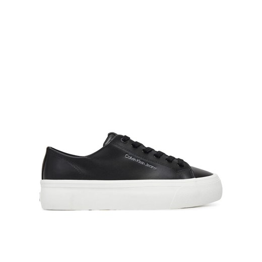 Calvin Klein Jeans Sneakersy Vulc Flatform Low Mg Lth YW0YW01771 Czarny ze sklepu MODIVO w kategorii Buty sportowe damskie - zdjęcie 182625158