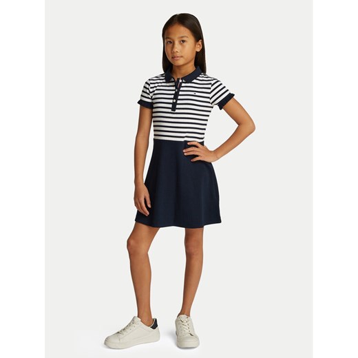 Tommy Hilfiger Sukienka codzienna Skater KG0KG08484 D Granatowy Regular Fit ze sklepu MODIVO w kategorii Sukienki dziewczęce - zdjęcie 182625205