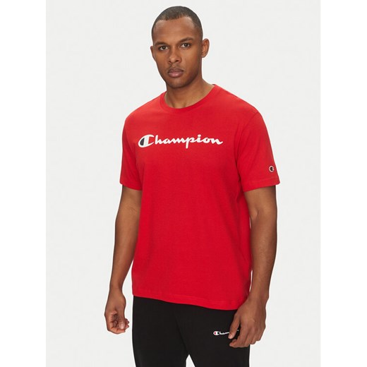 Champion T-Shirt 220256 Czerwony Regular Fit ze sklepu MODIVO w kategorii T-shirty męskie - zdjęcie 182625215
