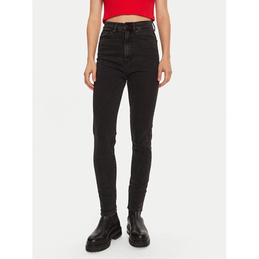 Hugo Jeansy Girali 50527063 Szary Skinny Fit ze sklepu MODIVO w kategorii Jeansy damskie - zdjęcie 182625217