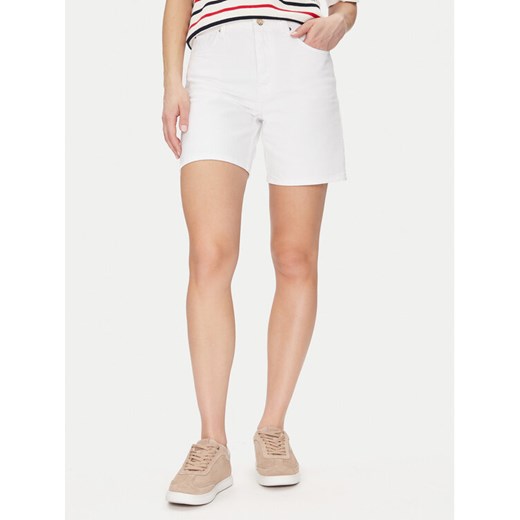 Tommy Hilfiger Szorty jeansowe Dnm Straight Short Rw White WW0WW45924 Biały Regular Fit ze sklepu MODIVO w kategorii Szorty - zdjęcie 182625219