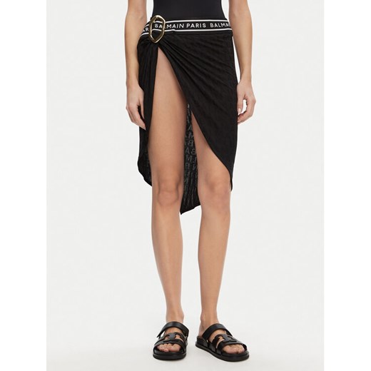 Balmain Pareo BKG432120 Czarny Regular Fit ze sklepu MODIVO w kategorii Odzież plażowa - zdjęcie 182625248