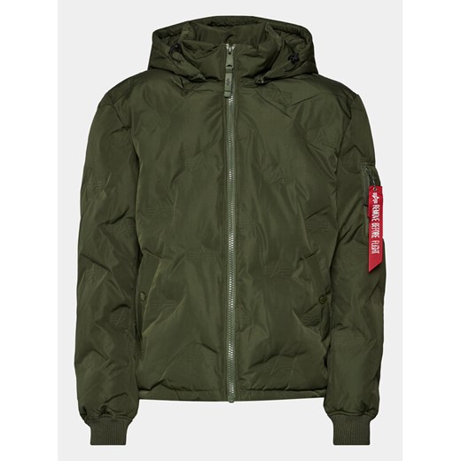Alpha Industries Kurtka przejściowa Logo 108107 Zielony Regular Fit ze sklepu MODIVO w kategorii Kurtki męskie - zdjęcie 182625299