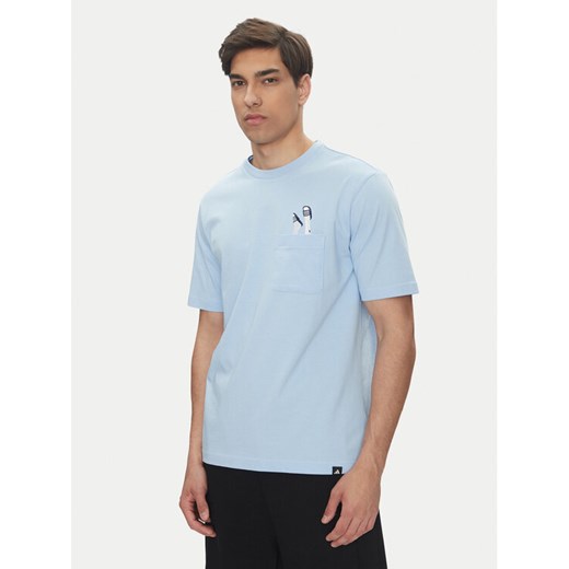 adidas T-Shirt Lounge Slides Graphic Pocket JM0376 Niebieski Regular Fit ze sklepu MODIVO w kategorii T-shirty męskie - zdjęcie 182625387