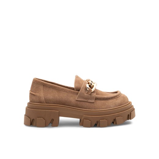 Badura Loafersy SOPHIA-01 Brązowy ze sklepu MODIVO w kategorii Mokasyny damskie - zdjęcie 182625408