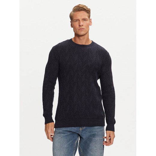 Guess Sweter M4BR19 Z3HD1 Granatowy Regular Fit ze sklepu MODIVO w kategorii Swetry męskie - zdjęcie 182625419