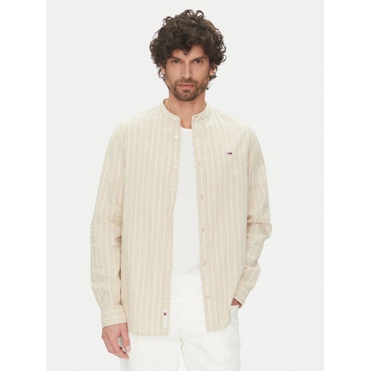 Tommy Jeans Koszula DM0DM20893 Beżowy Regular Fit ze sklepu MODIVO w kategorii Koszule męskie - zdjęcie 182625447