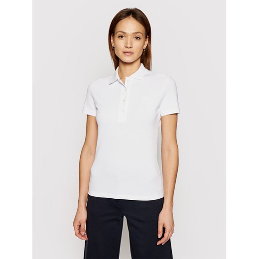 Lacoste Polo PF5462 Biały Slim Fit ze sklepu MODIVO w kategorii Bluzki damskie - zdjęcie 182625506
