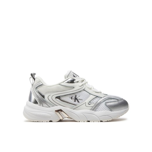 Calvin Klein Jeans Sneakersy Retro Tennis Low Lace Mh Ml Mr YW0YW01381 Biały 40 MODIVO
