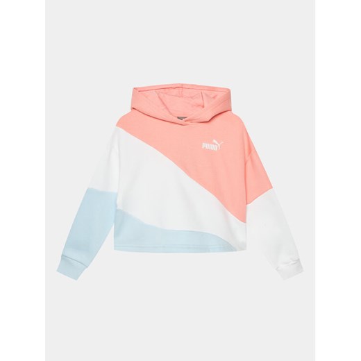 Puma Bluza Power Cat 677992 Niebieski Regular Fit ze sklepu MODIVO w kategorii Bluzy dziewczęce - zdjęcie 182625709
