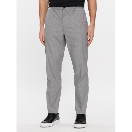 Boss Spodnie materiałowe Perin 50509579 Szary Slim Fit ze sklepu MODIVO w kategorii Spodnie męskie - zdjęcie 182625825