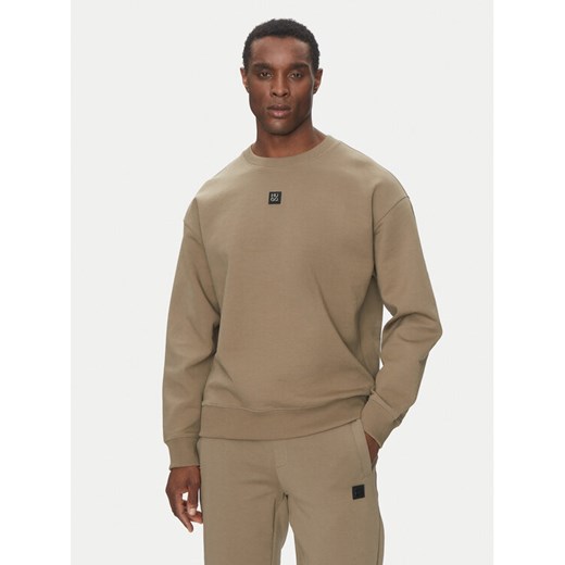 HUGO Bluza Dettil 50533689 Brązowy Relaxed Fit ze sklepu MODIVO w kategorii Bluzy męskie - zdjęcie 182625988