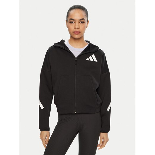 adidas Bluza Z.N.E. JC5392 Czarny Loose Fit ze sklepu MODIVO w kategorii Bluzy damskie - zdjęcie 182626016