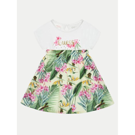 Guess Sukienka codzienna K4GK22 K6YW0 Biały Regular Fit ze sklepu MODIVO w kategorii Sukienki dziewczęce - zdjęcie 182626079