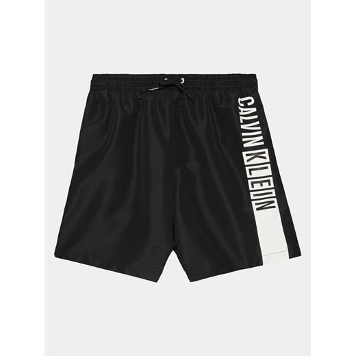 Calvin Klein Swimwear Szorty kąpielowe KV0KV00035 Czarny Regular Fit ze sklepu MODIVO w kategorii Kąpielówki chłopięce - zdjęcie 182626107