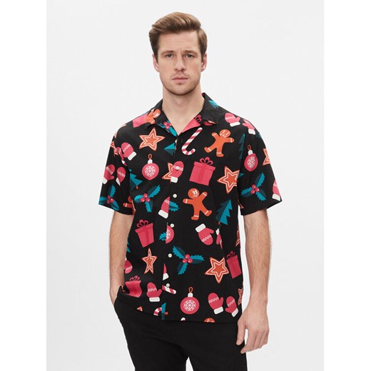Jack&Jones Koszula 12248397 Czarny Relaxed Fit ze sklepu MODIVO w kategorii Koszule męskie - zdjęcie 182626116