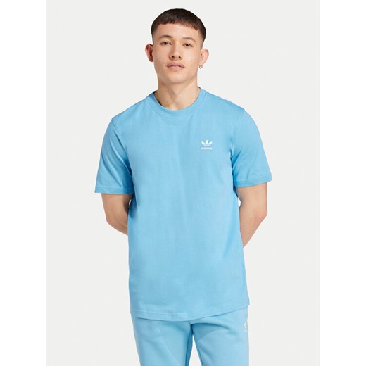 adidas T-Shirt Trefoil Essentials IZ2099 Błękitny Regular Fit ze sklepu MODIVO w kategorii T-shirty męskie - zdjęcie 182626178