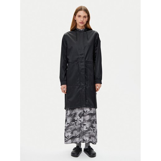 Rains Kurtka przeciwdeszczowa String W 18550 Czarny Regular Fit ze sklepu MODIVO w kategorii Kurtki damskie - zdjęcie 182626186