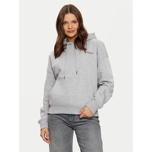 Guess Jeans Bluza W4BQ21 KC811 Szary ze sklepu MODIVO w kategorii Bluzy damskie - zdjęcie 182626247