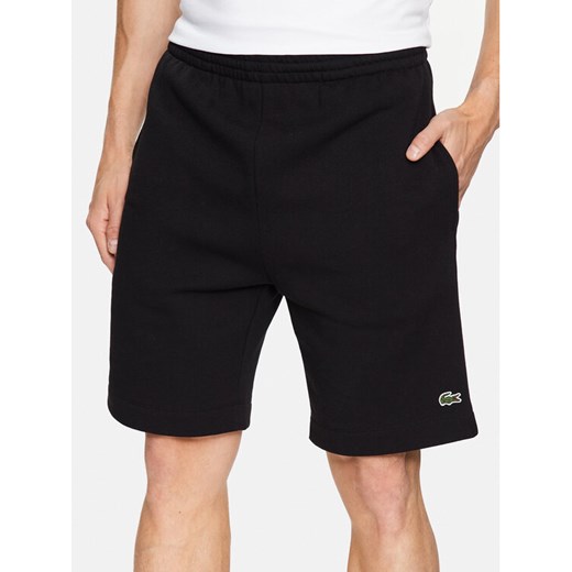 Lacoste Szorty sportowe GH9627 Czarny Regular Fit Lacoste 7 MODIVO