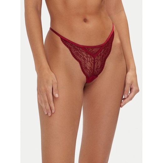 Hunkemöller Stringi Isabelle 206368 Bordowy ze sklepu MODIVO w kategorii Majtki damskie - zdjęcie 182626297