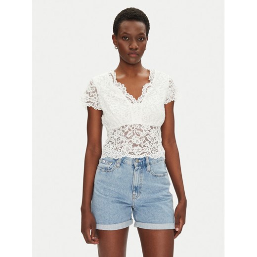 Morgan Bluzka 241-DANSA Écru Slim Fit ze sklepu MODIVO w kategorii Bluzki damskie - zdjęcie 182626348