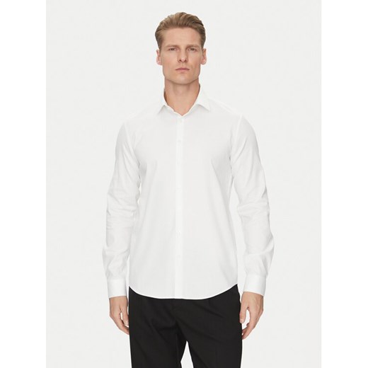 Calvin Klein Koszula K10K114298 Biały Slim Fit ze sklepu MODIVO w kategorii Koszule męskie - zdjęcie 182626366