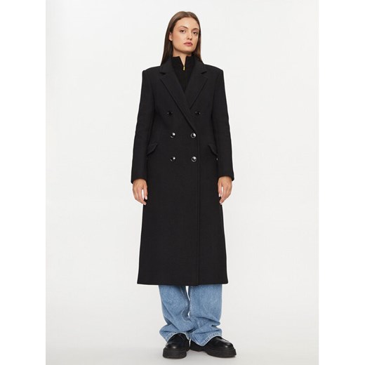 Patrizia Pepe Płaszcz wełniany 2O0119/A337-K103 Czarny Regular Fit ze sklepu MODIVO w kategorii Płaszcze damskie - zdjęcie 182626446
