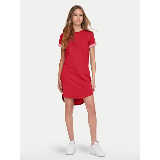 JDY Sukienka codzienna Ivy 15174793 Czerwony Regular Fit ze sklepu MODIVO w kategorii Sukienki - zdjęcie 182626459