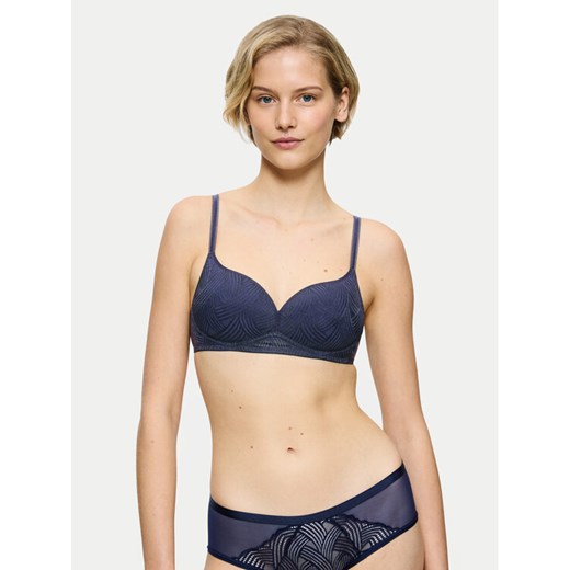 Triumph Biustonosz z fiszbiną Delightful Spotlight 10219875 Granatowy ze sklepu MODIVO w kategorii Biustonosze - zdjęcie 182626499