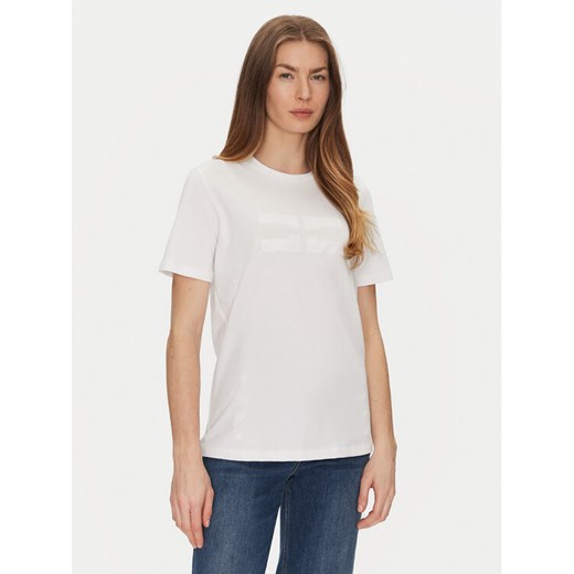 Elisabetta Franchi T-Shirt MA-002-51E2-V200 Biały Regular Fit ze sklepu MODIVO w kategorii Bluzki damskie - zdjęcie 182626557