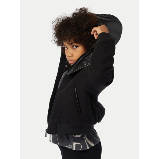 Karl Lagerfeld Kids Bluza Z30258 S Czarny Regular Fit ze sklepu MODIVO w kategorii Bluzy chłopięce - zdjęcie 182626559