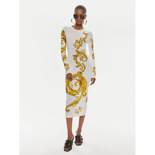 Versace Jeans Couture Sukienka codzienna 76HAO9P8 Biały Slim Fit ze sklepu MODIVO w kategorii Sukienki - zdjęcie 182626585