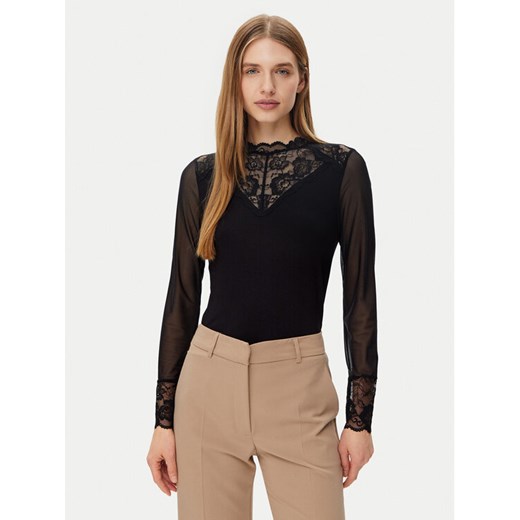 Morgan Bluzka 251-TIAMO Czarny Slim Fit ze sklepu MODIVO w kategorii Bluzki damskie - zdjęcie 182626597